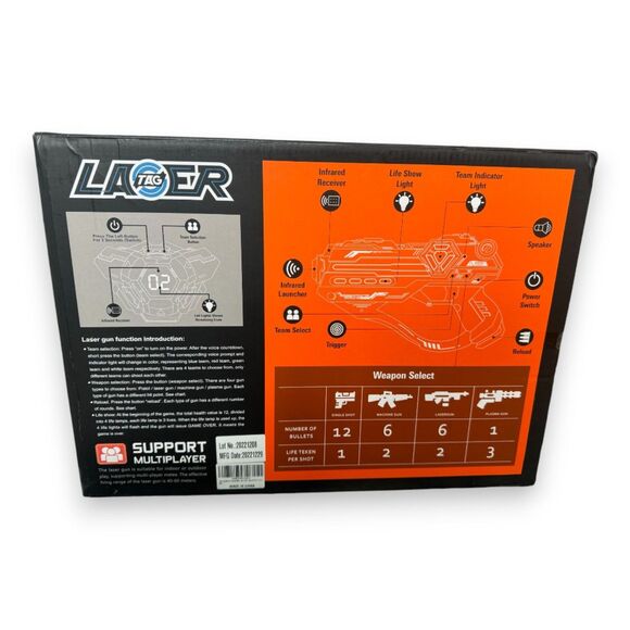 NEW Ivovex Laser Tag Guns Set of 4 Ages 8+ Digital LED Score Display Vests - Picture 2 of 2